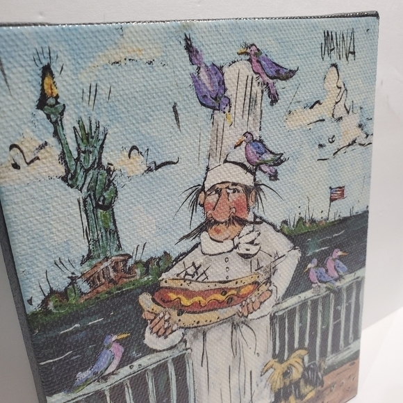 Joanna signed Chef canvas Art New York Statue Of Liberty 8 X 10 wall picture - Picture 4 of 6